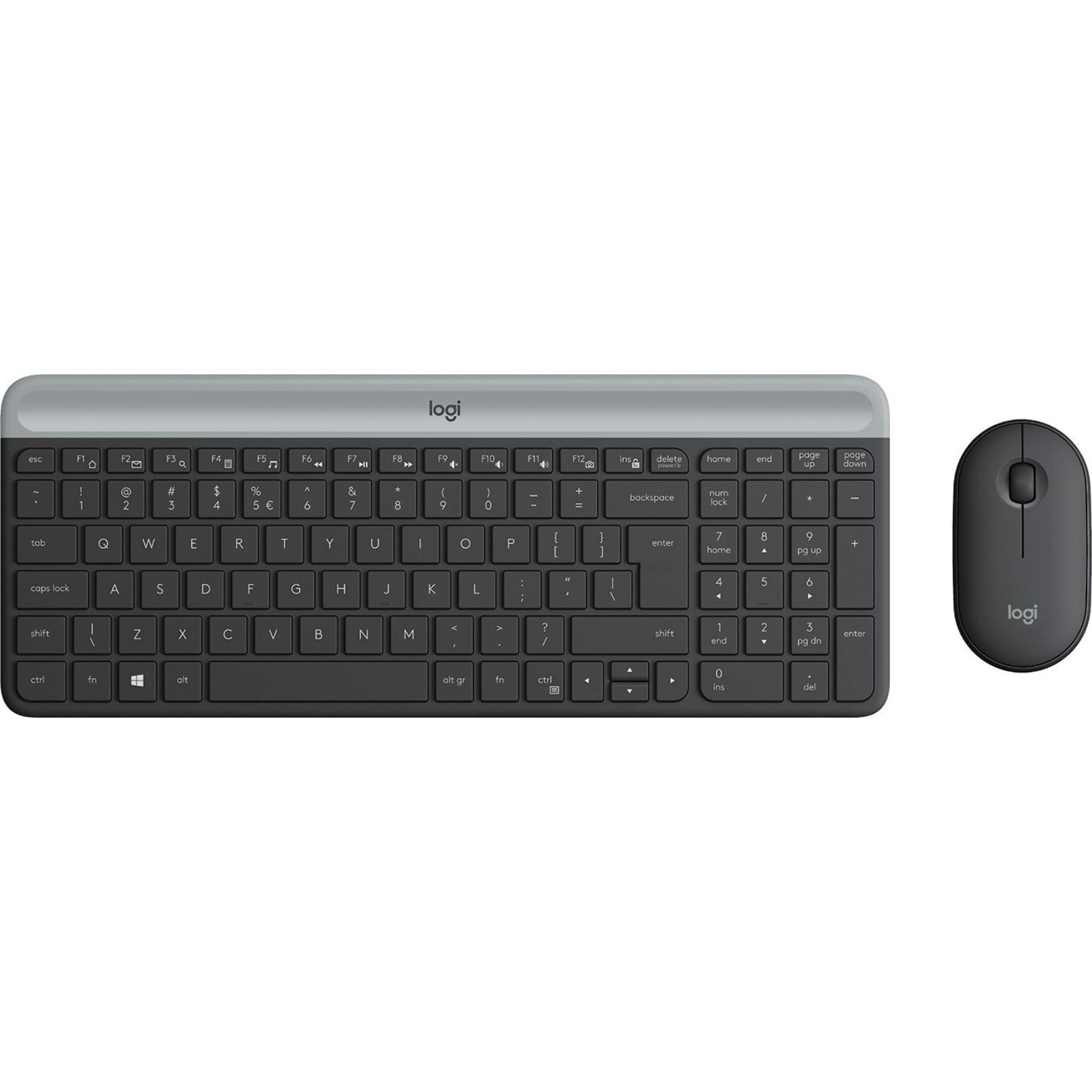 Клавиатура + мышь Logitech MK470 клав:черный/серый мышь:черный USB ...