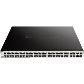 Коммутатор D-Link DGS-1210-52MP/F 48G 4SFP 48PoE 370W настраиваемый