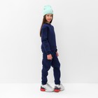 Костюм детский с начёсом (свитшот, брюки) MINAKU, цвет синий, рост 128 см - Фото 3