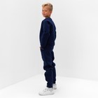 Костюм детский с начёсом (свитшот, брюки) MINAKU, цвет синий, рост 128 см - Фото 7