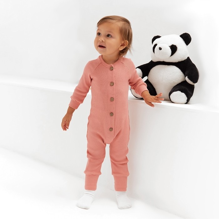 Комбинезон детский MINAKU, рост 86-92 см, пыльно-розовый - Фото 1