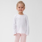 Пижама для девочки (кофта и брюки) MINAKU, цвет белый/розовый, рост 98 см - Фото 2