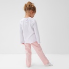 Пижама для девочки (кофта и брюки) MINAKU, цвет белый/розовый, рост 98 см - Фото 5