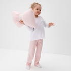 Пижама для девочки (кофта и брюки) MINAKU, цвет белый/розовый, рост 116 см - Фото 3