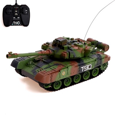 УЦЕНКА Танк радиоуправляемый Т90, работает от аккумулятора, световые и звуковые эффекты, МИКС