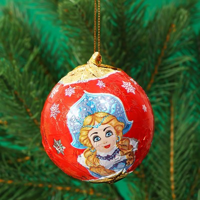 Шоколадная фигурка новогодняя «Шарик на нитке», МИКС, 40 г