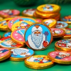 Шоколадная медаль «Новогодний Дед Мороз», кондитерская глазурь, 4.5 г - Фото 1