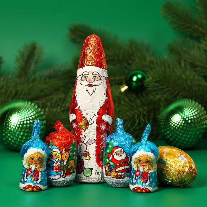 Набор фигурного шоколада в пакете Дед Мороз 115 г - Фото 1