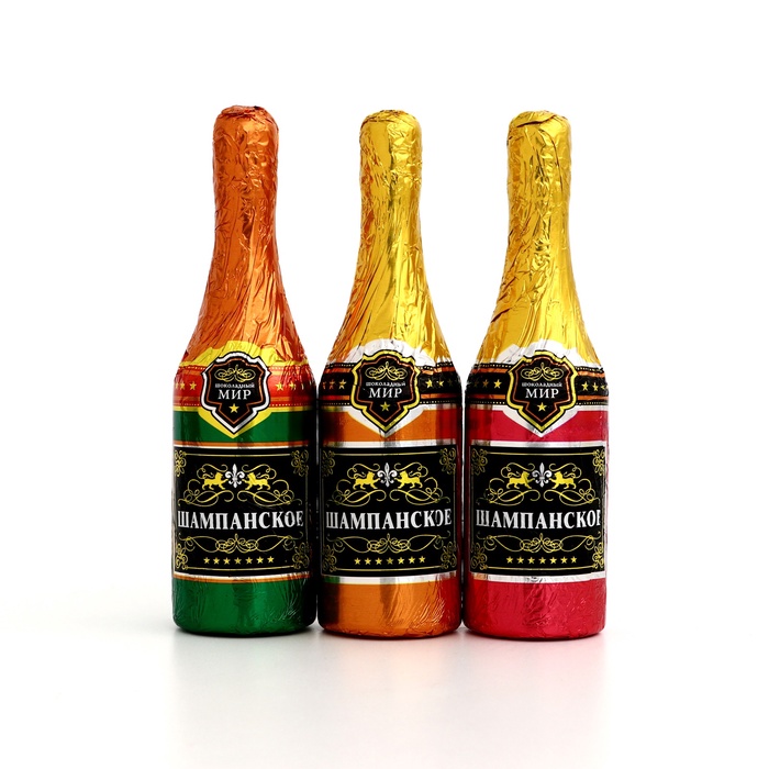 Шоколадная фигурка новогодняя «Шампанское», МИКС, 40 г - Фото 1