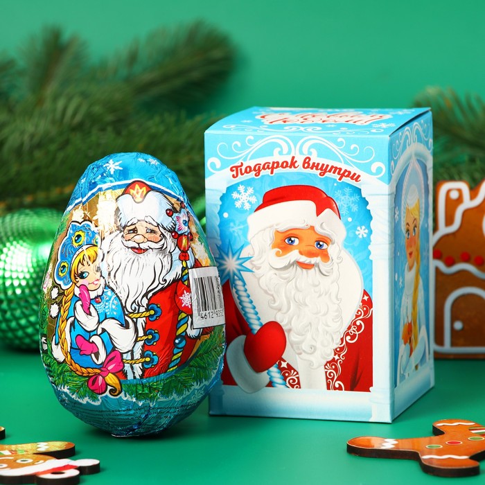 Шоколадная фигурка новогодняя Яйцо «С Новым Годом!», 50 г - Фото 1