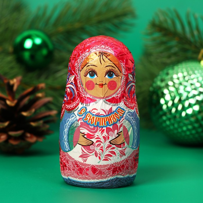 Шоколадная фигурка новогодняя "Матрёшки с сюрпризом", МИКС, 35 г - Фото 1
