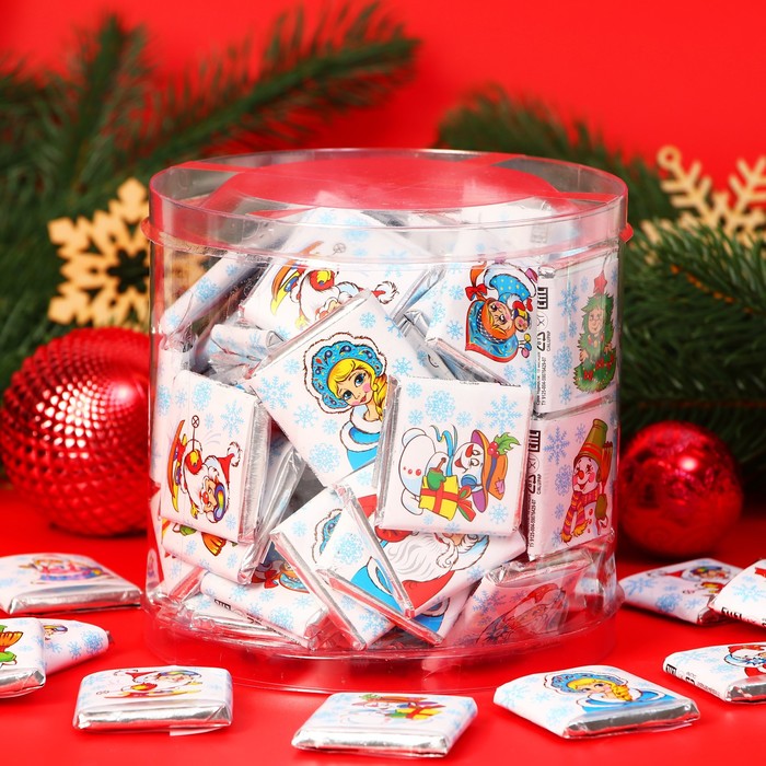 Шоколадная фигурка новогодняя «С Новым годом!», МИКС, 5 г - Фото 1