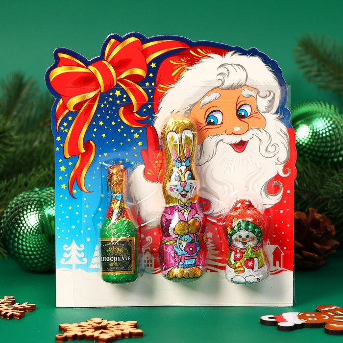 Набор фигурного шоколада «Новый год: Кролик с шампанским», 45 г - Фото 1