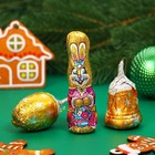 Новогодний набор фигурного шоколада «Кролик с шишкой и колокольчиком», 48 г - Фото 2