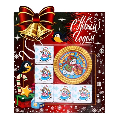 Новогодний шоколадный набор, 55г