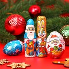Новогодний набор фигурного шоколада «Дед Мороз, кролик, шишка, яйцо», 71 г - Фото 2