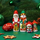 Набор фигурного шоколада в блистере «Дед Мороз, Снеговик, Шишка», 81 г - Фото 3