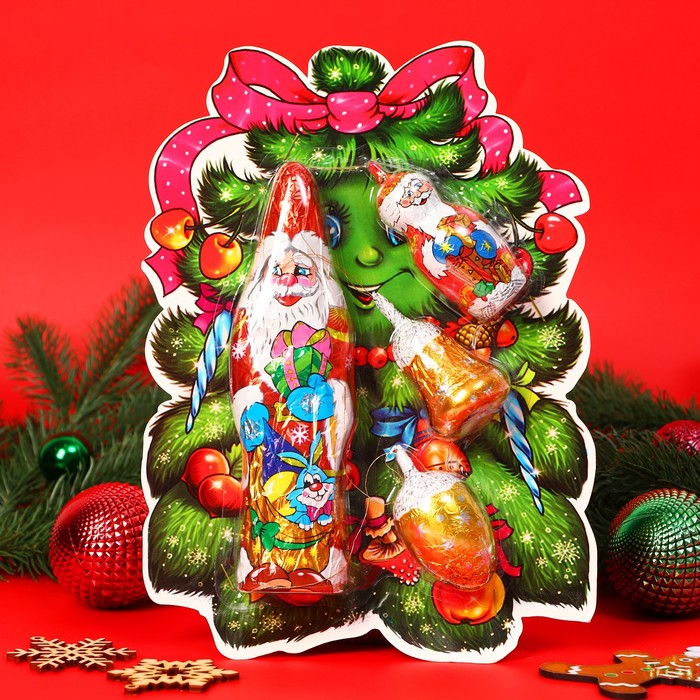 Новогодний набор: "Дед Мороз, Колокольчик, Шишка", 108 г - Фото 1