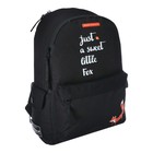 Рюкзак молодежный Bruno Visconti 12-003 40*30*17 дев  "ЛИСИЙ ХВОСТ" чер - фото 24727718