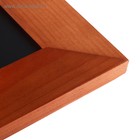 Доска магнитно-меловая 100х150 см, ЧЁРНАЯ, Calligrata, в деревянной рамке (морилка темная) - Фото 2