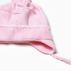 Шапка детская, цвет розовый, размер 38-40 - Фото 2