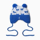 Шапка детская, цвет синий, размер 36-38 - фото 22912708