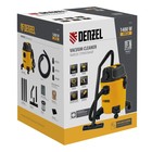 Пылесос строительный Denzel RVC20, 1400 Вт, бак 20 л, шланг 3 м, розетка с автосинхронизацией - Фото 3