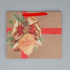 Пакет крафтовый горизонтальный «Подарок в Новый год», ML 27 х 23 х 11.5 см, Новый год - Фото 7