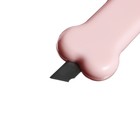 Нож канцелярский 9 мм, пластик Кость МИКС на блистре - фото 9755097
