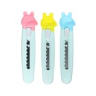 Нож канцелярский мини Calligrata, 9 мм, пластик, c фиксатором, МИКС - Фото 3