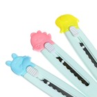 Нож канцелярский мини Calligrata, 9 мм, пластик, c фиксатором, МИКС - Фото 5