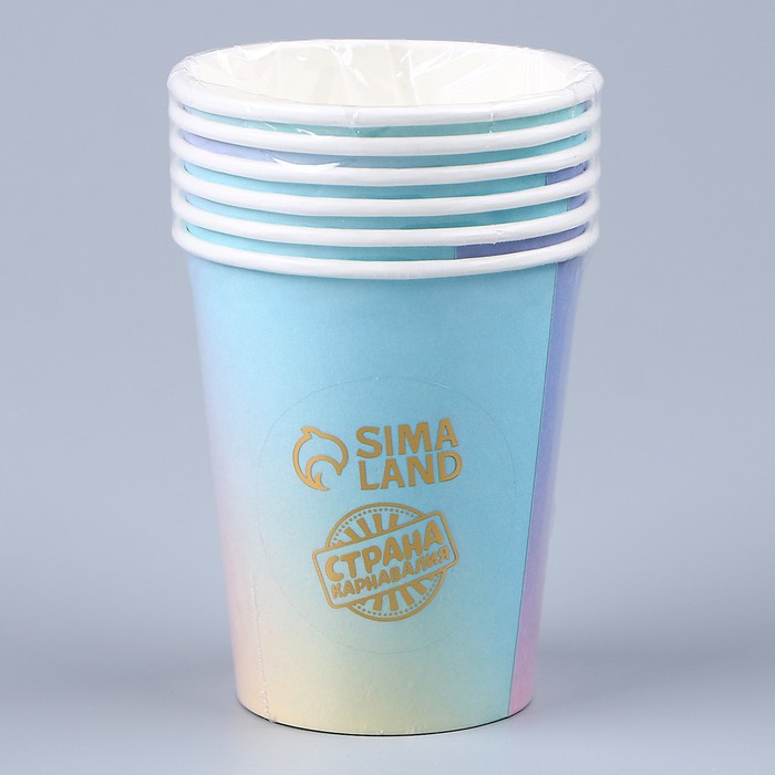 Стакан бумажный «Градиент», в наборе 6 шт. 9672330