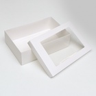 Коробка подарочная складная, упаковка, «Белая», с окном 30×20×9 см - Фото 5