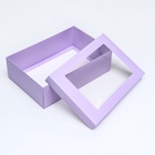 Коробка подарочная складная, упаковка, «Лавандовая», с окном 30×20×9 см 9702366