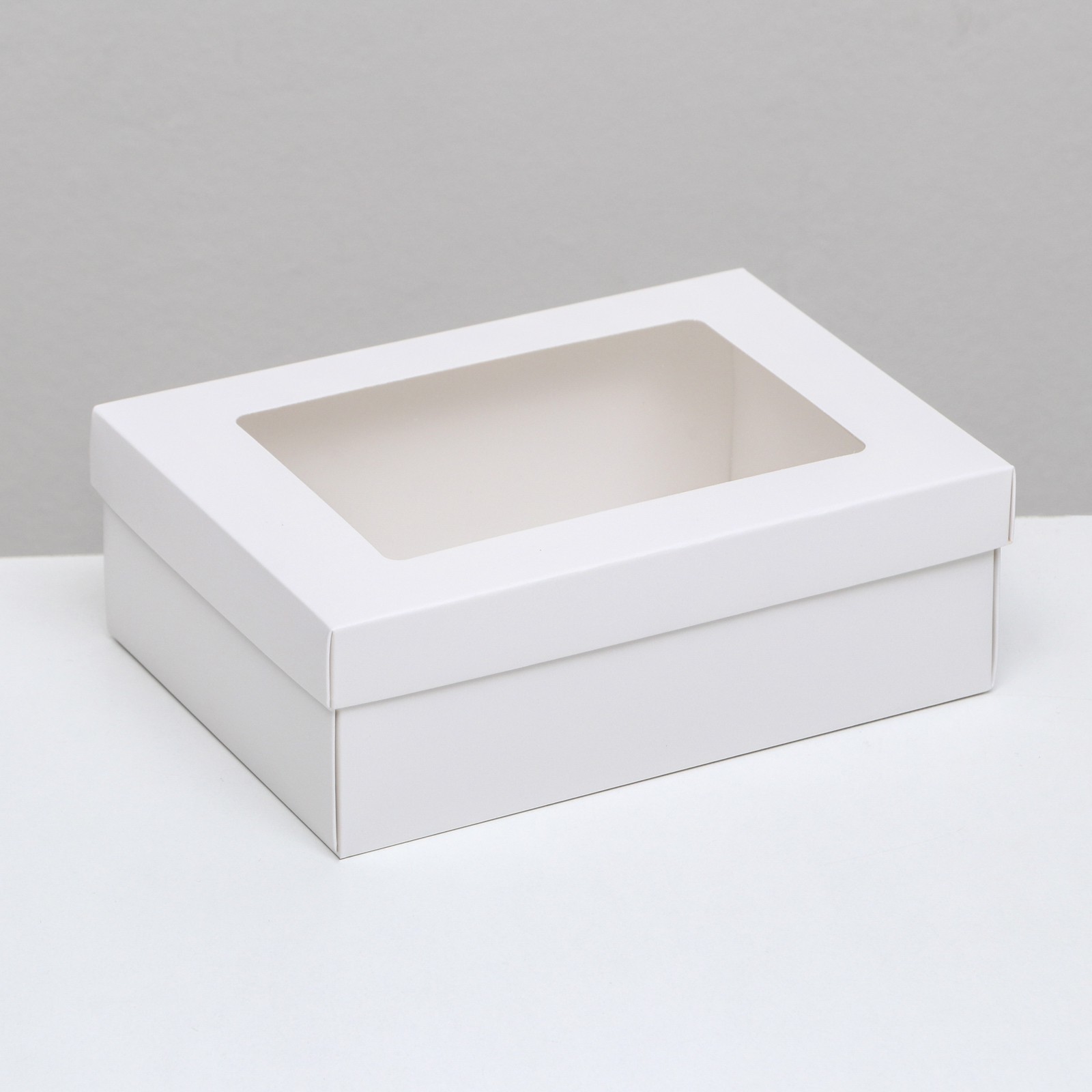 Коробка складная «Белая», с окном 21 х 15 х 7 см (9702378) - Купить по ...