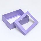 Коробка подарочная складная, упаковка, «Лавандовая», с окном 21×15×7 см 9702380