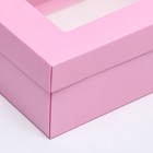 Коробка складная «Розовая», с окном 21 х 15 х 7 см - Фото 3