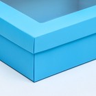 Коробка подарочная складная, упаковка, «Тиффани», с окном 21×15×7 см - Фото 3