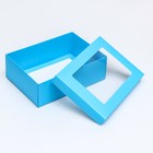 Коробка подарочная складная, упаковка, «Тиффани», с окном 21×15×7 см - Фото 4