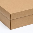 Коробка подарочная складная, упаковка, крышка - дно, крафт, 24×17×8 см - Фото 3