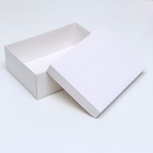 Коробка подарочная складная, упаковка, крышка - дно, белая, 24×17×8 см 9702414