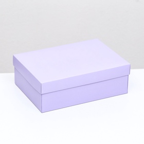 Коробка подарочная складная, упаковка, крышка - дно, сиреневая, 24?17?8 см (комплект 5 шт)