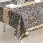 Клеёнка на стол «В саду», на тканевой основе, рулон 20 м, ширина 137 см, чёрная - Фото 2