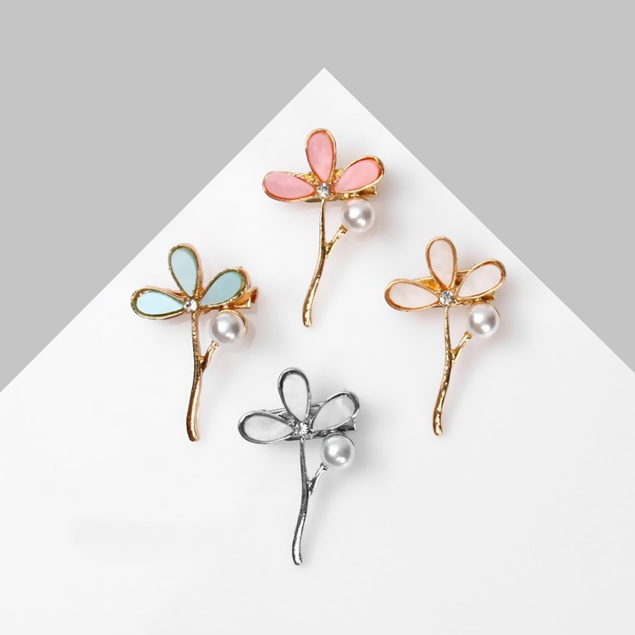 Брошь «Цветок трилистник», МИКС - Фото 1