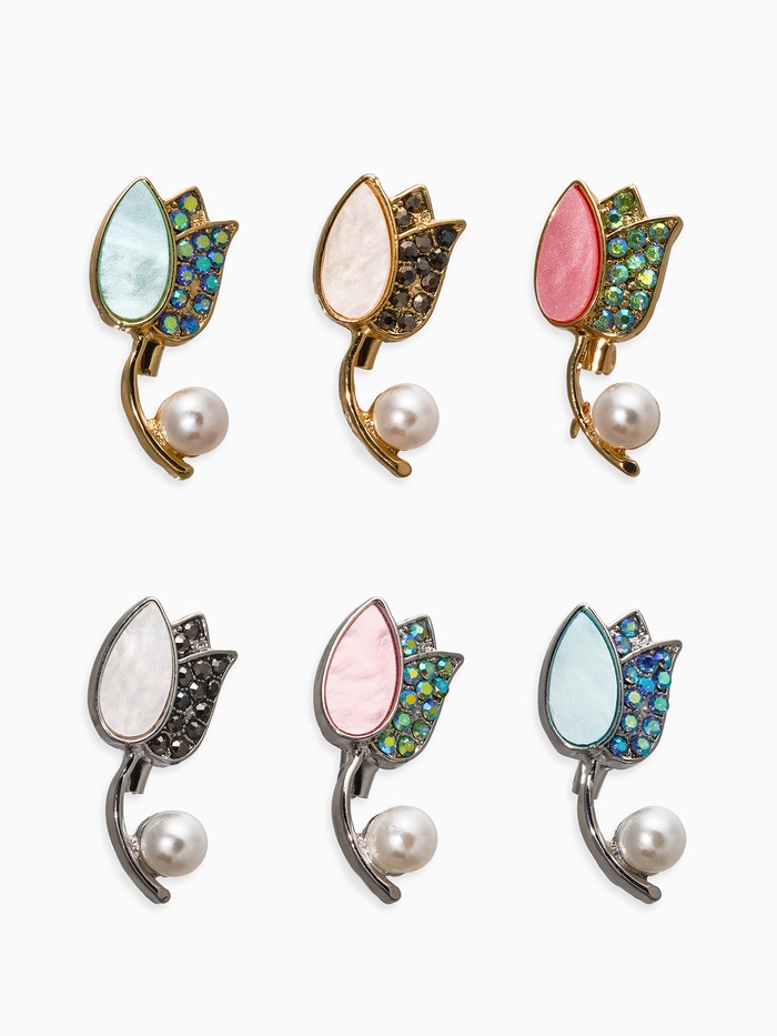 Брошь «Тюльпан. Жемчужный сад», МИКС - Фото 1