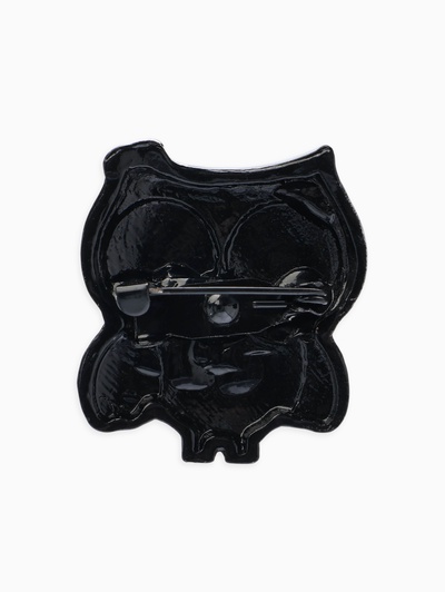 Брошь «Птица Совунья», МИКС в чёрном металле