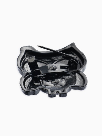 Брошь «Птица Совунья», МИКС в чёрном металле