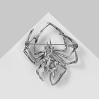 Брошь «Паук» крупный, цвет серый в серебре - фото 22868436