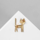 Брошь «Кот», зелёно-белая в золоте - фото 35200273