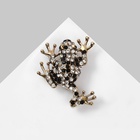 Брошь «Лягушка» шахматка, цвет чёрно-белый в чернёном золоте - Фото 3